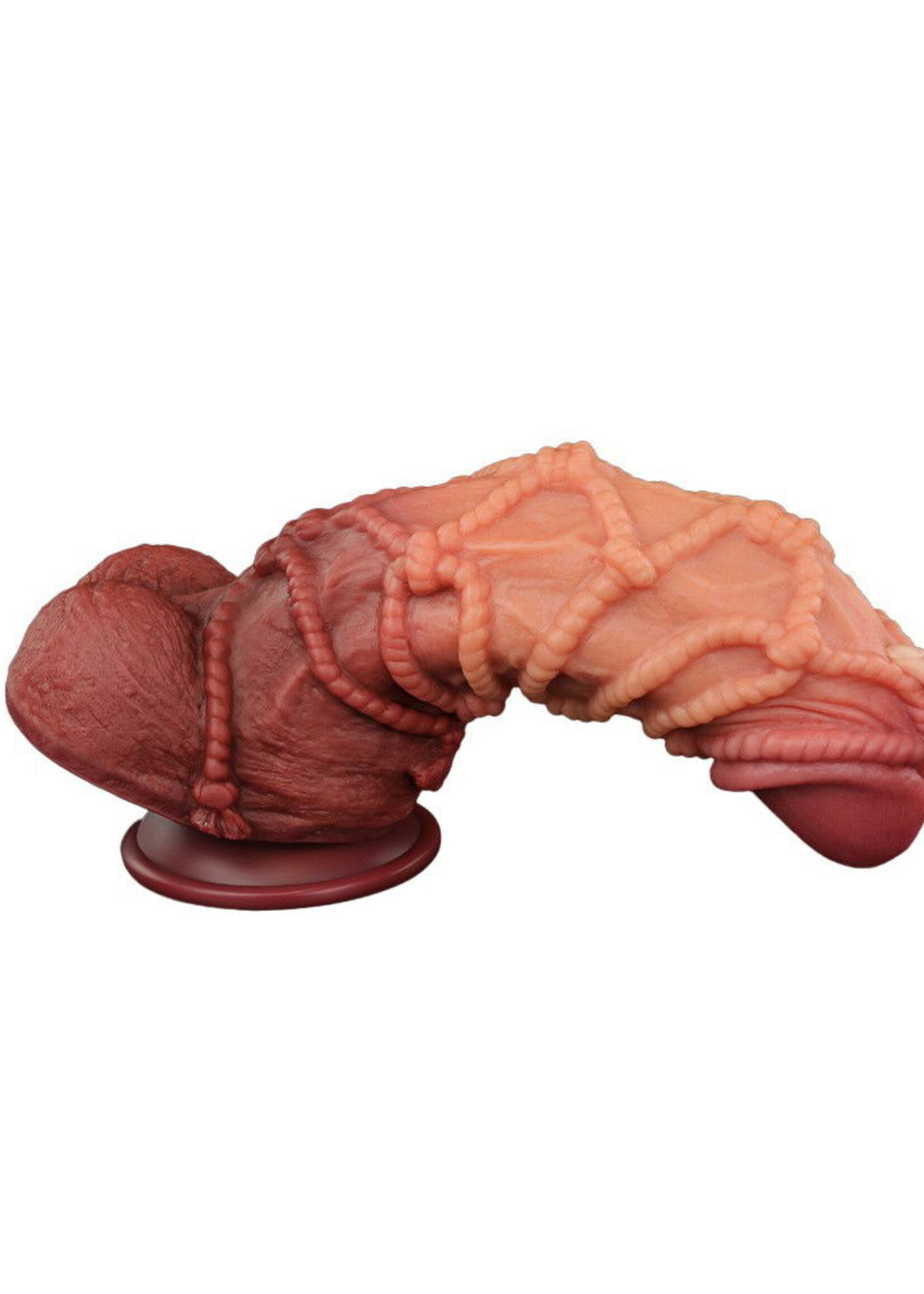 LoveToy Extreme Dildo mit Seilstruktur - XXL-Dildo 26,5 cm Ø7,7 cm