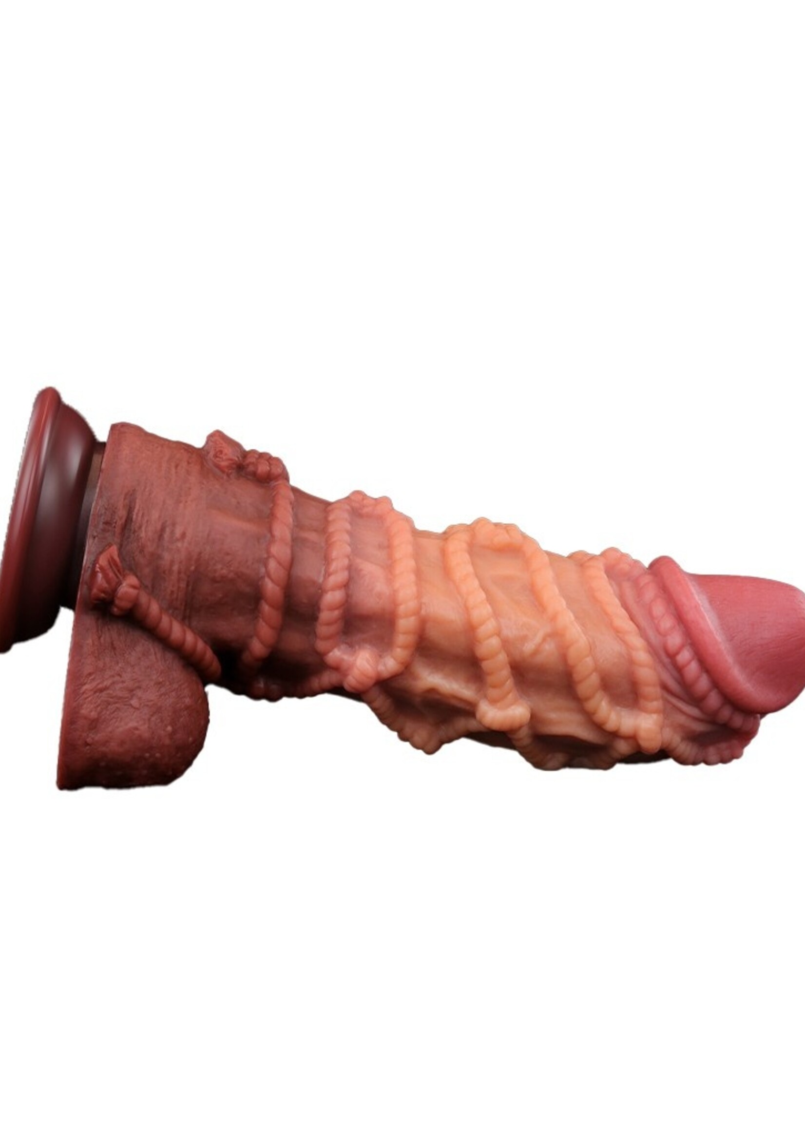 LoveToy Extreme Dildo mit Seilstruktur - XXL-Dildo 26,5 cm Ø7,7 cm
