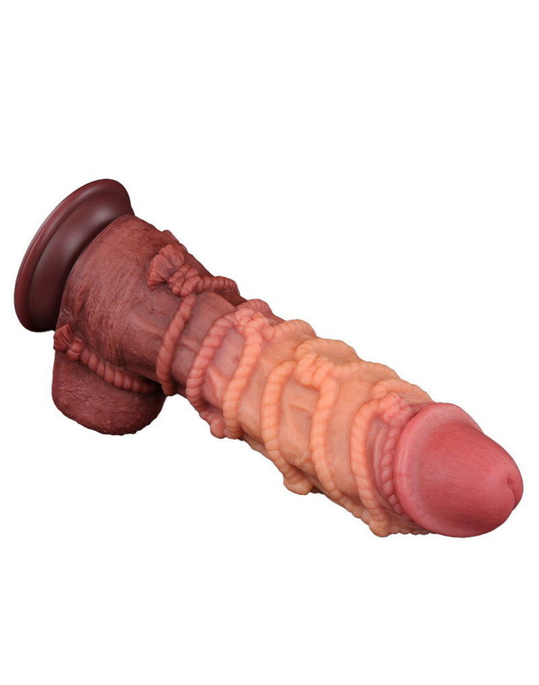 LoveToy Extreme Dildo mit Seilstruktur - XXL-Dildo 26,5 cm Ø7,7 cm