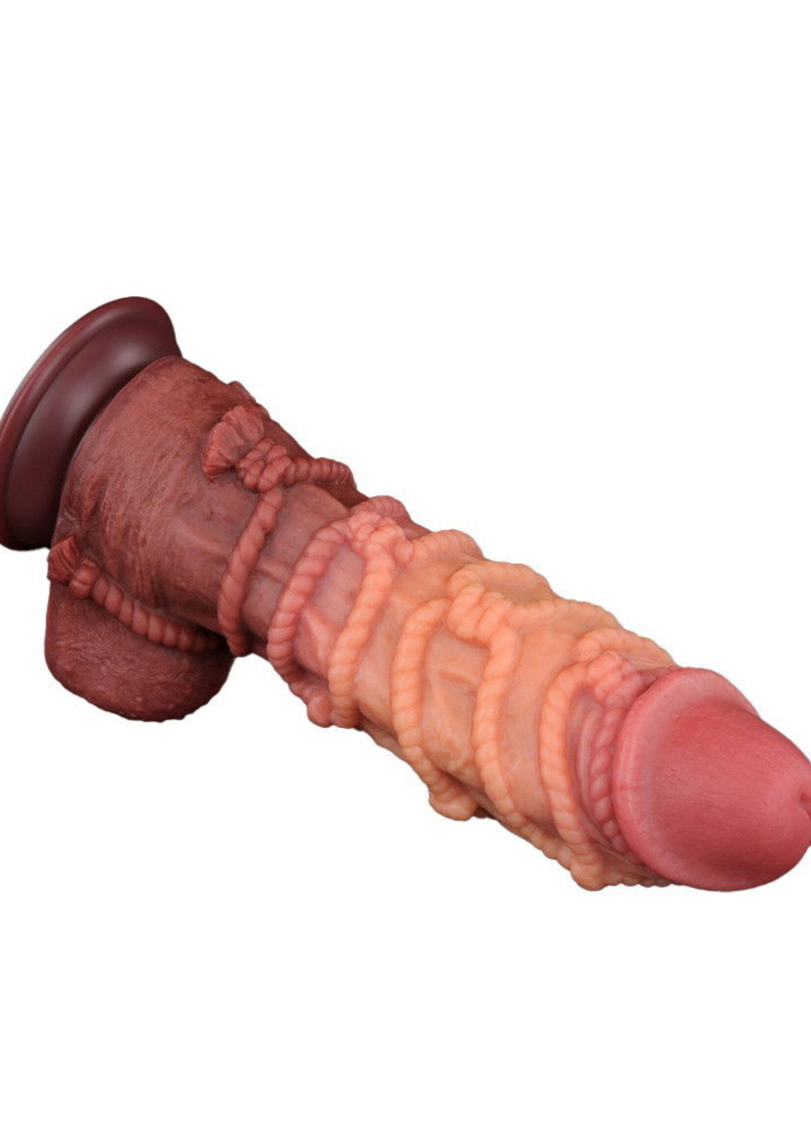 LoveToy Extreme Dildo mit Seilstruktur - XXL-Dildo 26,5 cm Ø7,7 cm