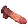 LoveToy LoveToy - Gode extrême avec motif corde 26,5 cm - Marron et nude LoveToy LoveToy - Gode extrême avec motif corde 26,5 cm - Marron et nude