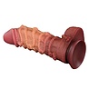 LoveToy Gode extrême avec motif corde 26,5 cm - Marron et nude