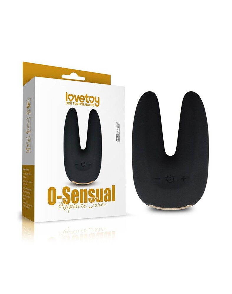 LoveToy O-Sensual Rapture Twin - Vibromasseur clitoridien ou téton - Noir