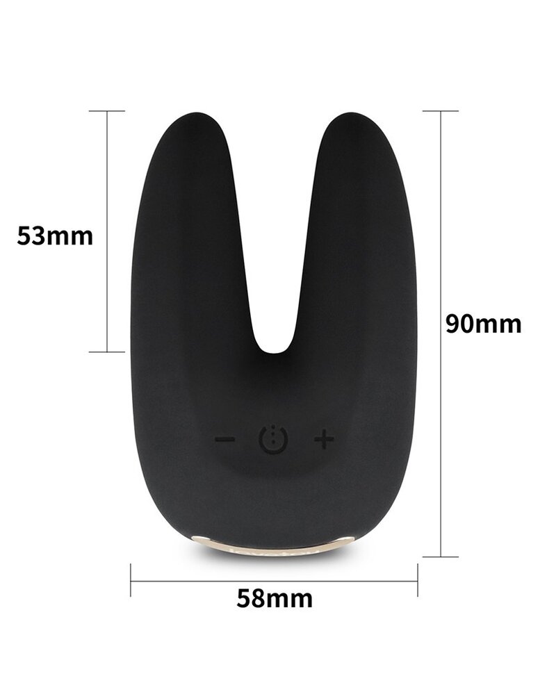 LoveToy O-Sensual Rapture Twin - Vibromasseur clitoridien ou téton - Noir