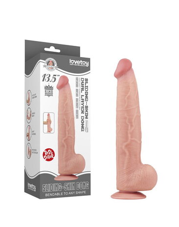 LoveToy Sliding Skin Dildo - Realistischer Dildo 34 cm Ø6,2 cm
