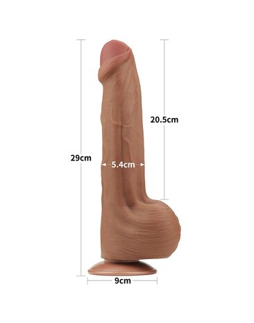 LoveToy Gode coulissant en peau 29 cm - Marron