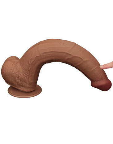 LoveToy Dildo met glijdende huid - Realistische dildo 34 cm Ø6,2 cm