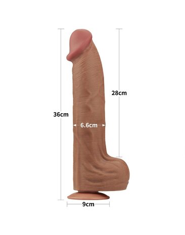 LoveToy Sliding Skin Dildo - Realistischer Dildo 36 cm Ø6,6 cm