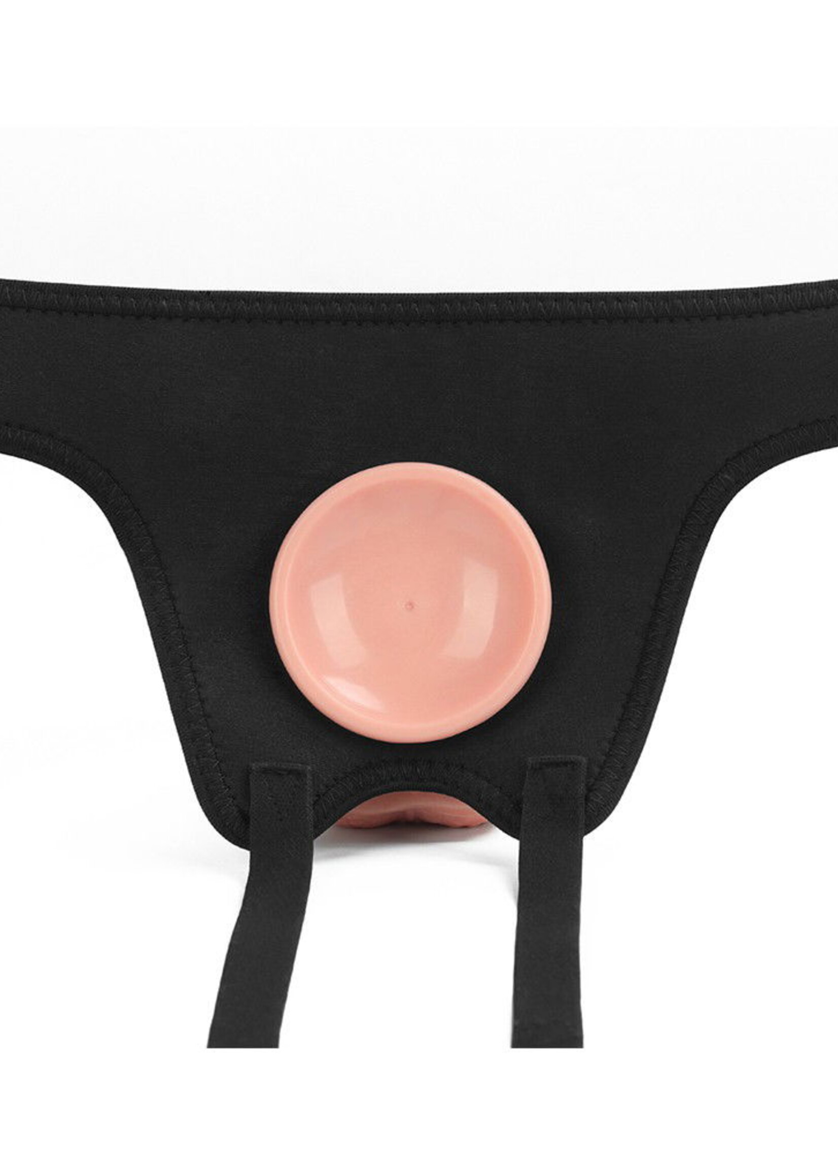LoveToy Harnais à sangle facile (sans gode) - Noir et blanc