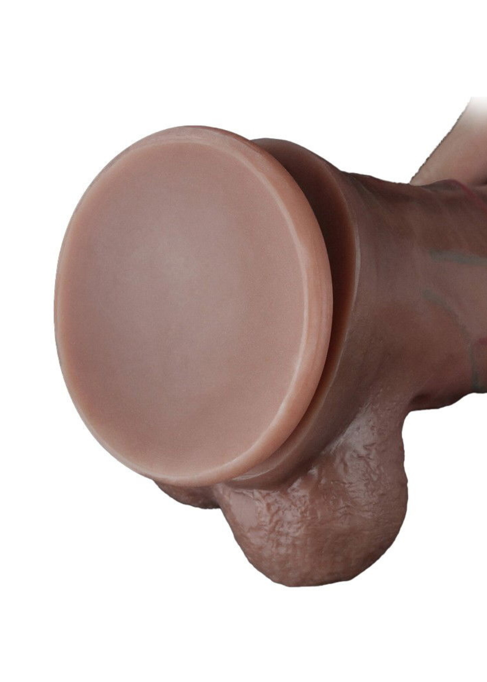 LoveToy Gode double couche en silicone 29,5 cm (Ø 5,5 cm) - Marron