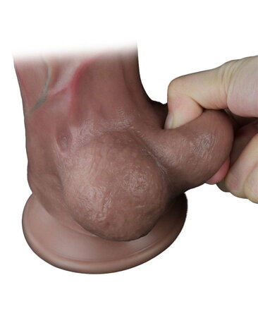 LoveToy LoveToy - Dual Layered Silicone Dildo 29.5 cm (Ø 5.5 cm) - Brown