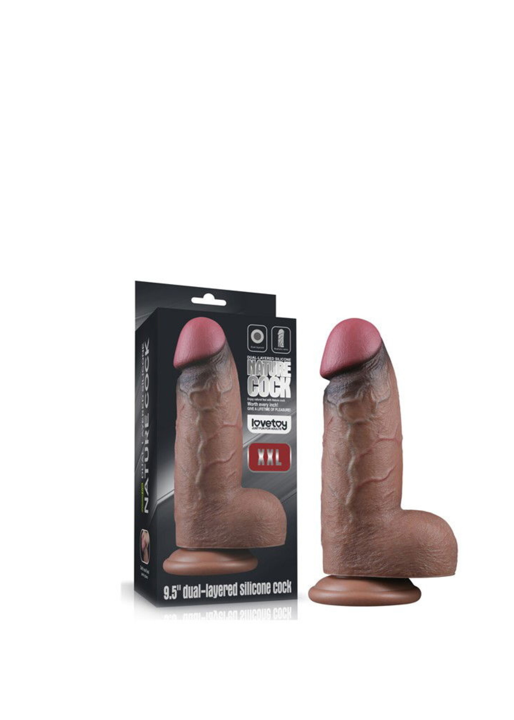 LoveToy Silikondildo XXL - XXL Dildo 24,6 cm Ø7 cm