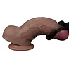 LoveToy Gode double couche en silicone XXL 24,6 cm (Ø 7 cm) - Marron