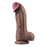 LoveToy Gode double couche en silicone XXL 28 cm (Ø7,4 cm) - Marron