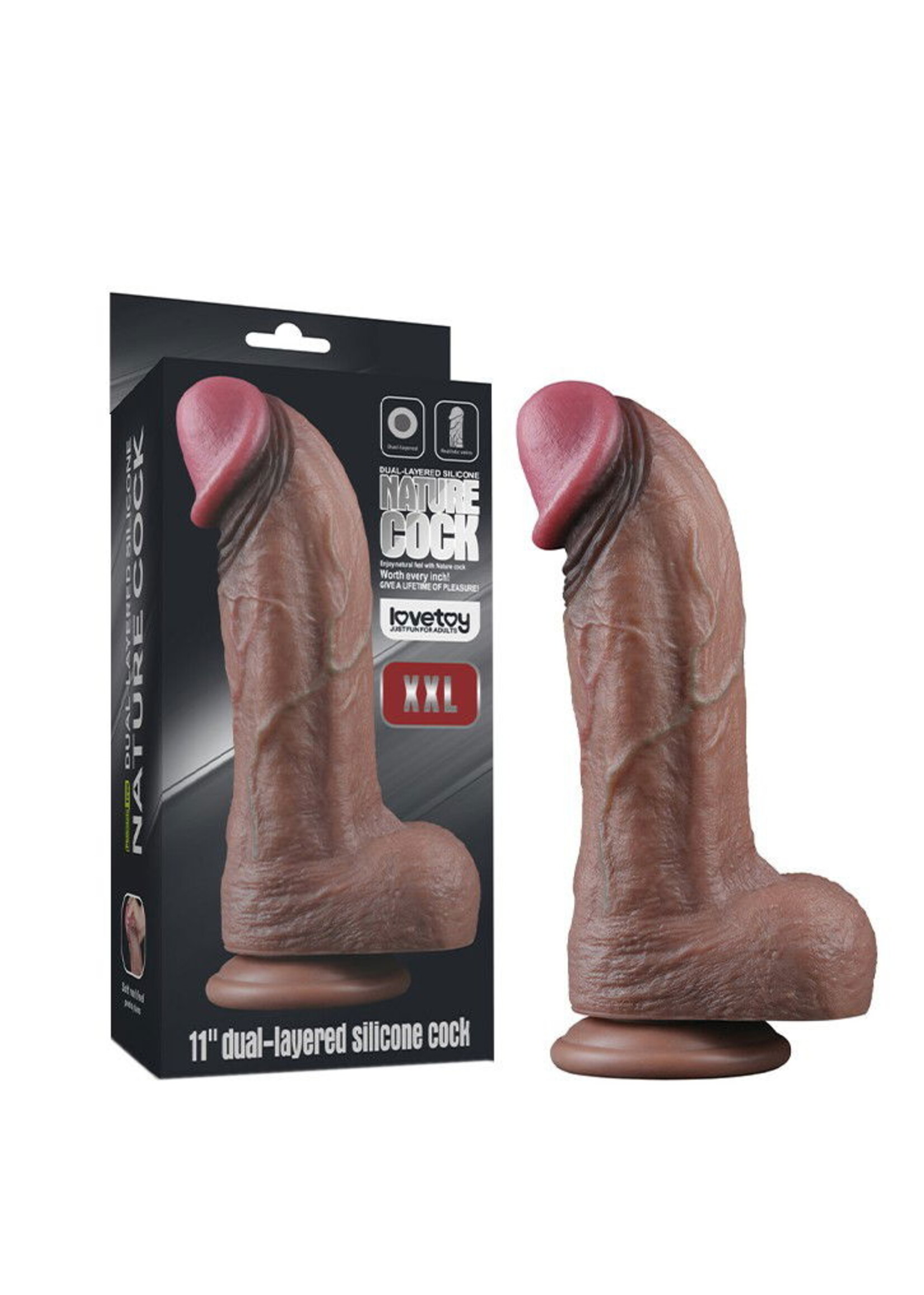 LoveToy Silikon-Dildo XXL - XXL Dildo 28 cm Ø7,4 cm