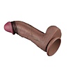 LoveToy Gode double couche en silicone XXL 28 cm (Ø7,4 cm) - Marron