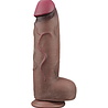 LoveToy Gode double couche en silicone XXL 31 cm (Ø7,6 cm) - Marron