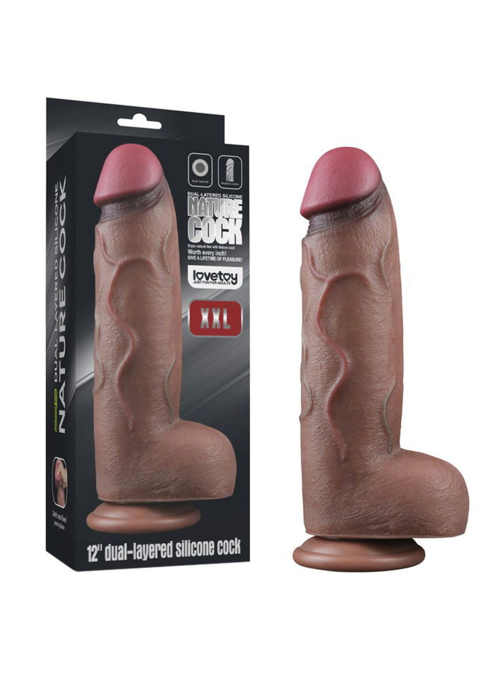 LoveToy Silikon Dildo XXL - XXL Dildo 31 cm Ø7,6 cm