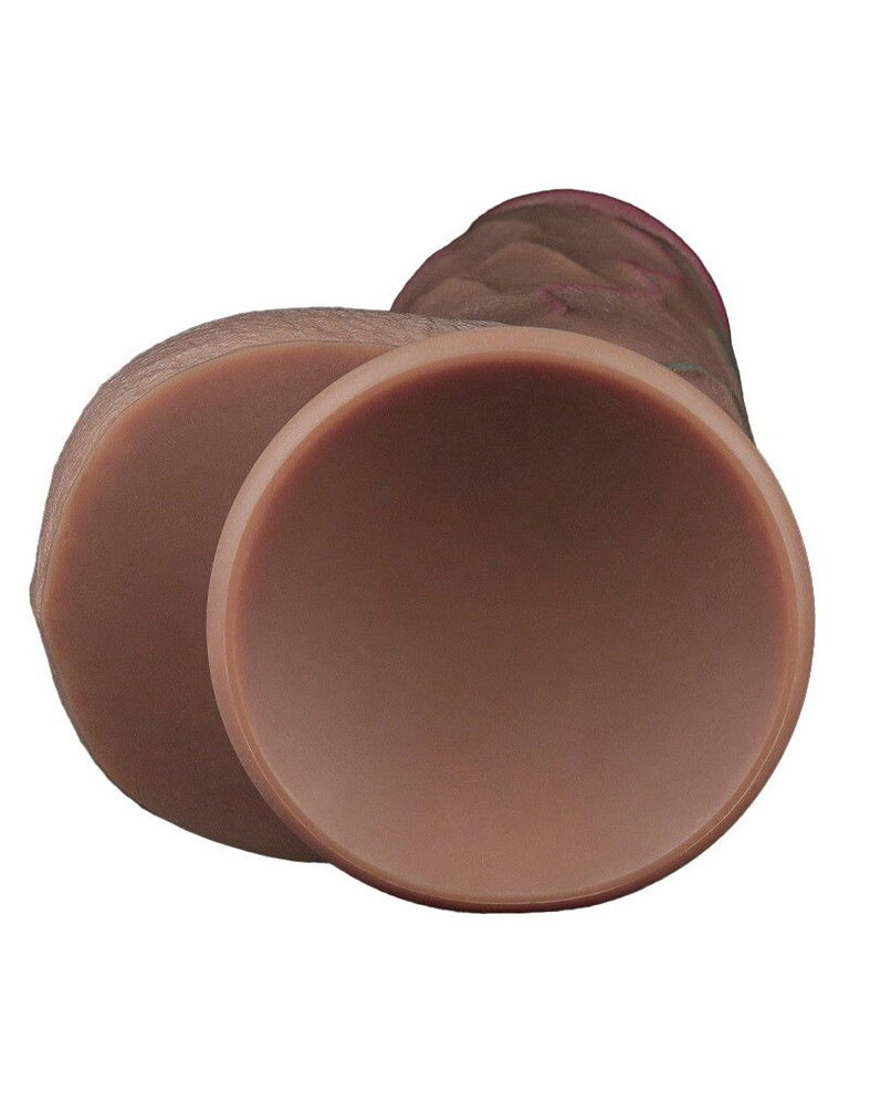 LoveToy Gode double couche en silicone XXL 31 cm (Ø7,6 cm) - Marron