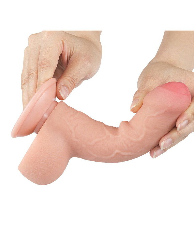 LoveToy Gode coulissant 18,3 cm (Ø 3,5 cm) - Nude