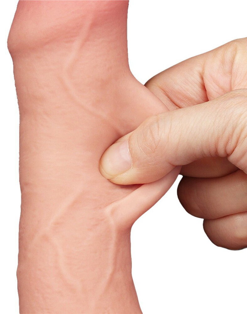 LoveToy Sliding Skin Dildo - Realistischer Dildo 18,3 cm Ø3,5 cm