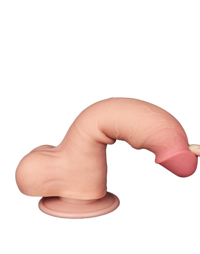LoveToy Gode coulissant 20 cm (Ø 3,9 cm) - Nude