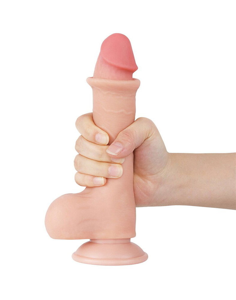 LoveToy Gode coulissant 20 cm (Ø 3,9 cm) - Nude