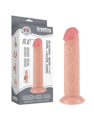 LoveToy Gode coulissant 20 cm (Ø 3,8 cm) - Nude