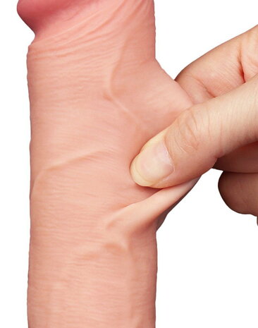 LoveToy Dildo met glijdende huid - Realistische dildo 20 cm Ø 3,8 cm