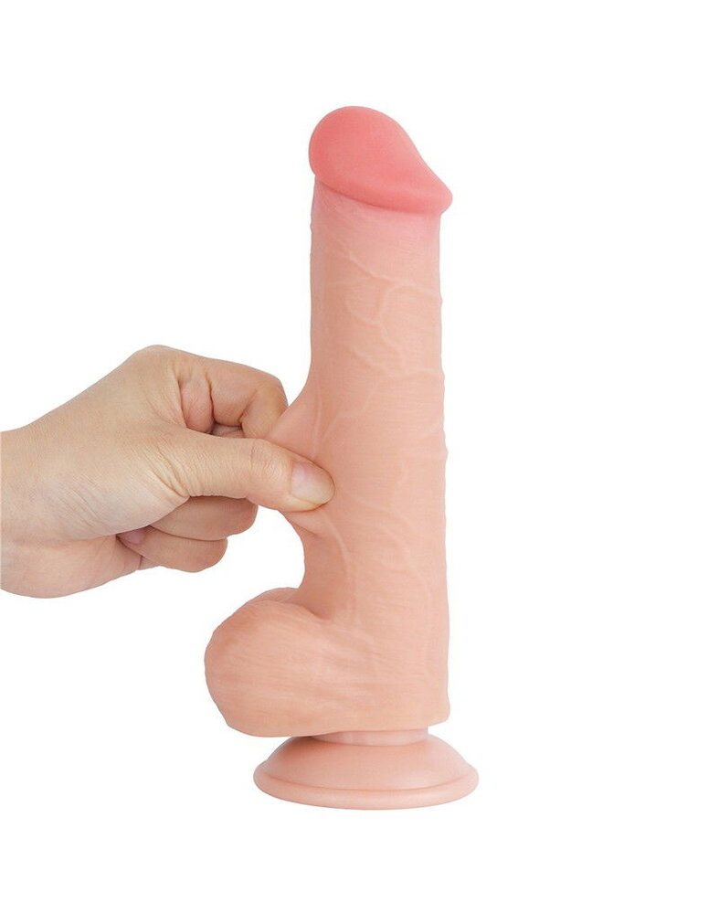 LoveToy Dildo met glijdende huid - Realistische dildo 20,8 cm Ø 4 cm