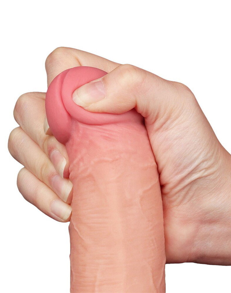 LoveToy Dildo met glijdende huid - Realistische dildo 20,8 cm Ø 4 cm