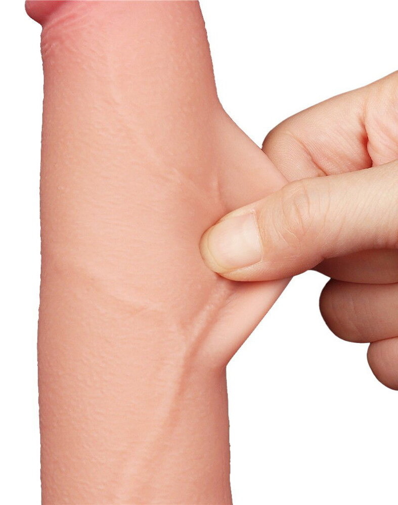 LoveToy Sliding Skin Dildo - Realistischer Dildo 20 cm Ø 4 cm