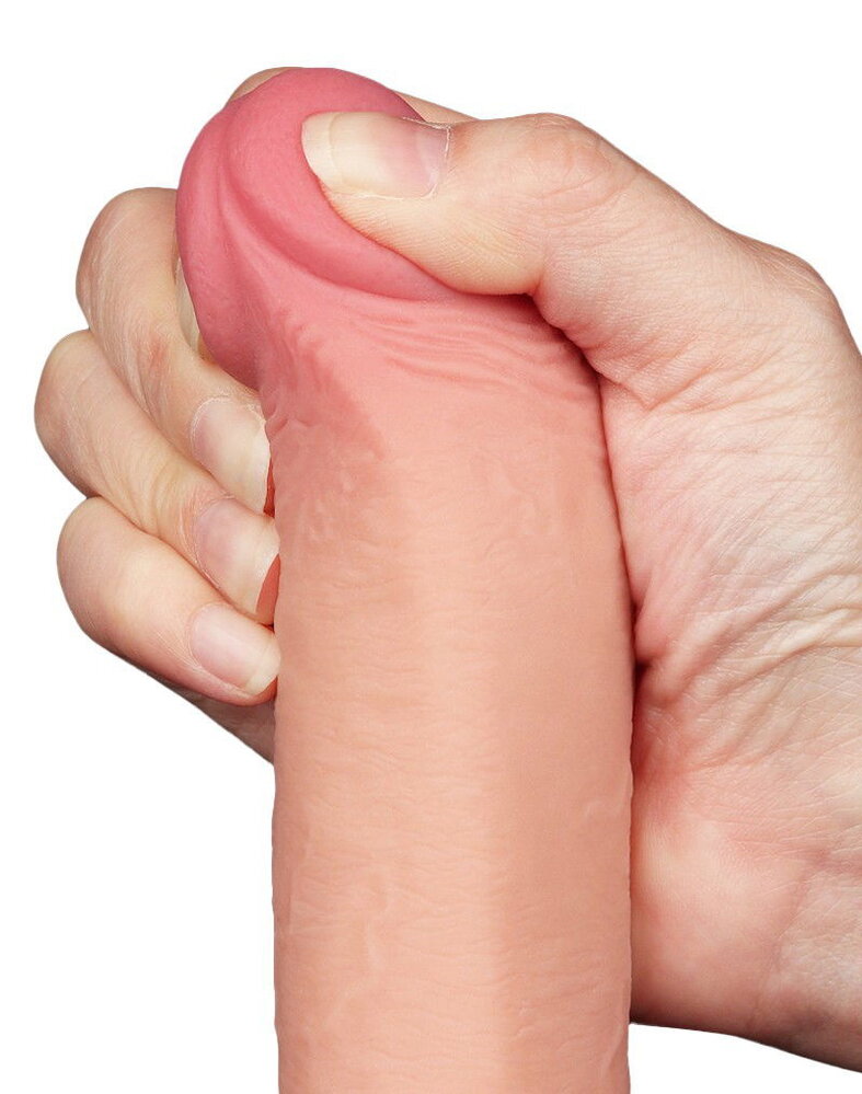 LoveToy Dildo met glijdende huid - Realistische dildo 22 cm Ø 3,7 cm