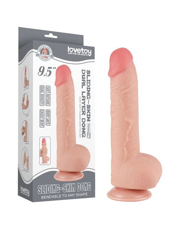 LoveToy Sliding Skin Dildo - Realistischer Dildo 24 cm Ø 4,3 cm