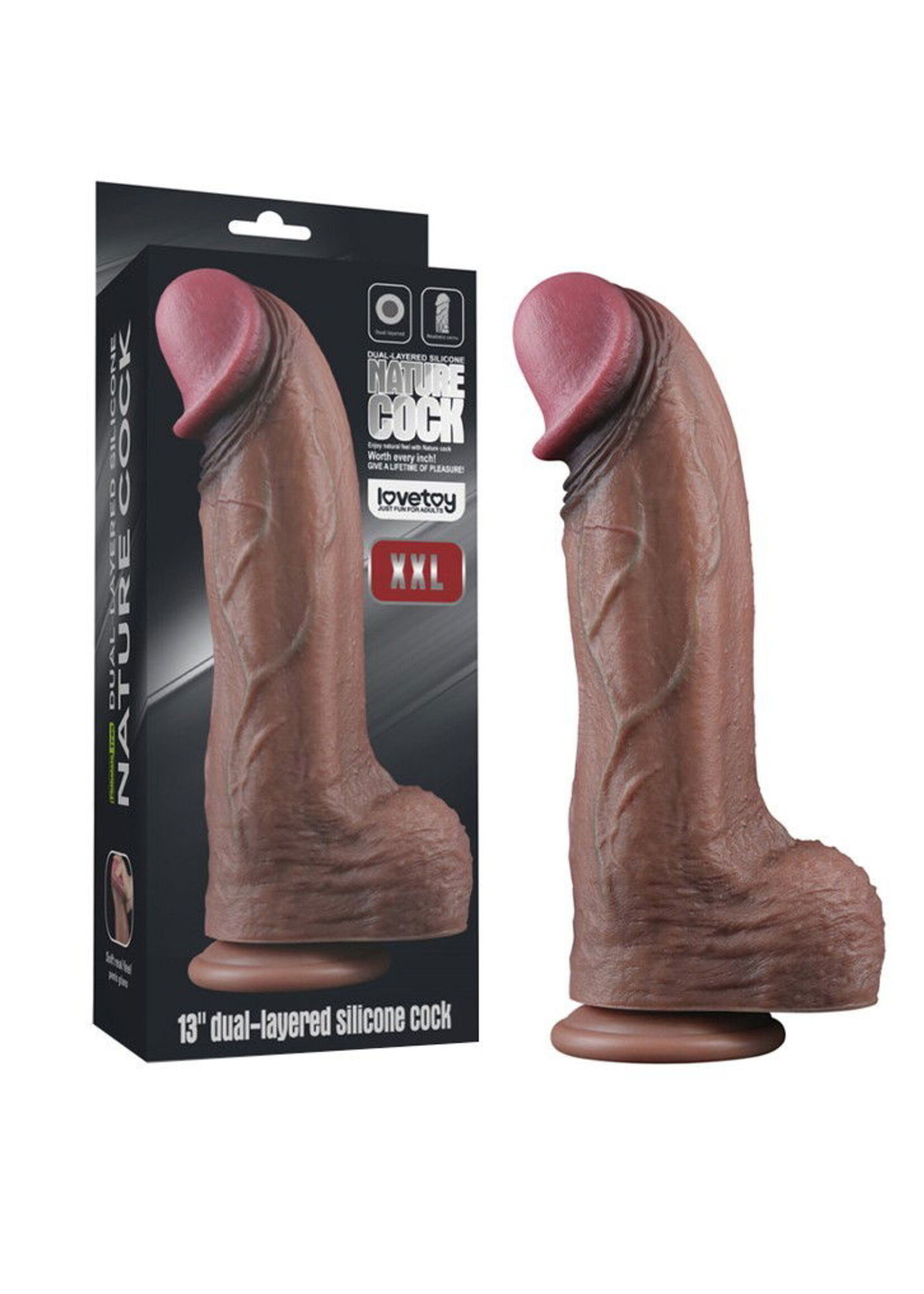 LoveToy Silikon Dildo XXL - 33 cm Ø 5,5 cm
