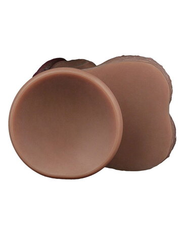 LoveToy Gode double couche en silicone XXL 33 cm (Ø5,5 cm) - Marron