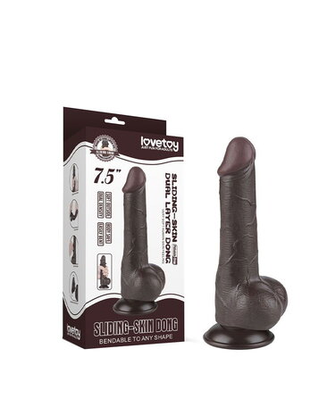 LoveToy Gode coulissant 19,5 cm (Ø 3,6 cm) - Noir