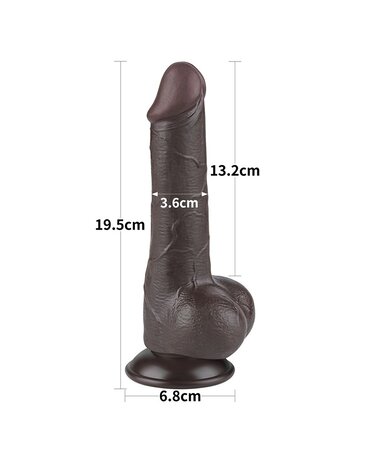 LoveToy Dildo met glijdende huid - Realistische dildo 19,5 cm Ø 3,6 cm