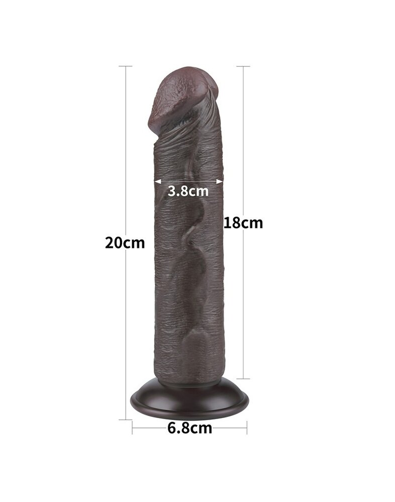 LoveToy Sliding Skin Dildo - Realistischer Dildo 20 cm Ø 3,8 cm