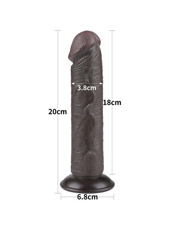LoveToy Dildo met glijdende huid - Realistische dildo 20 cm Ø 3,8 cm