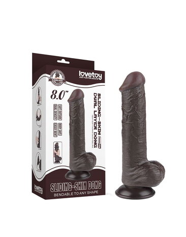 LoveToy Sliding Skin Dildo - Realistischer Dildo 20,8 cm Ø 4 cm