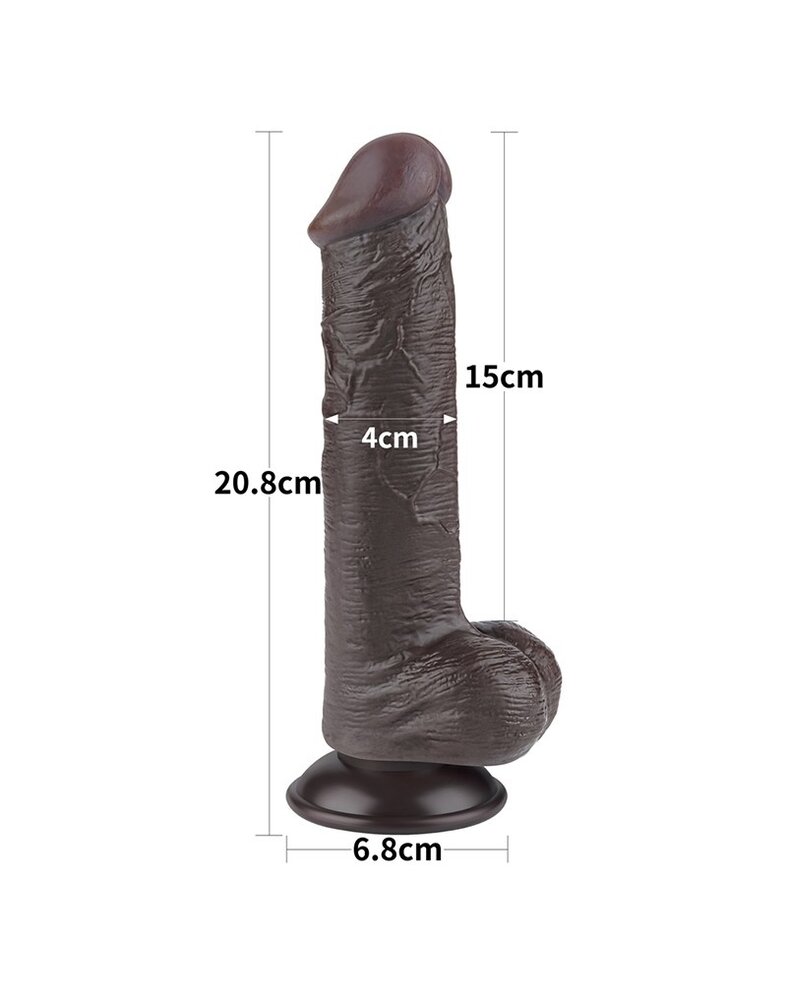LoveToy Dildo met glijdende huid - Realistische dildo 20,8 cm Ø 4 cm LoveToy Dildo met glijdende huid - Realistische dildo 20,8 cm Ø 4 cm