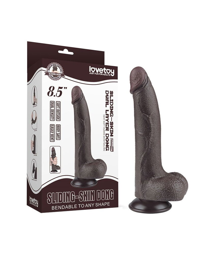 LoveToy Sliding Skin Dildo - Realistischer Dildo 20 cm Ø 4 cm