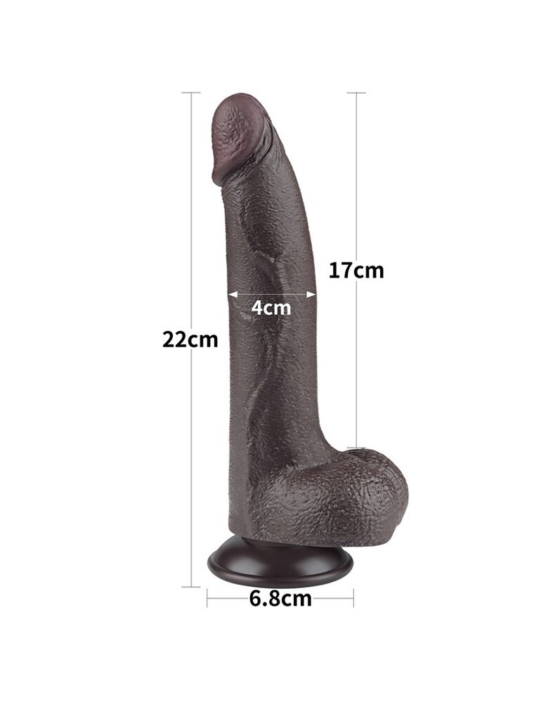 LoveToy Dildo met glijdende huid - Realistische dildo 20 cm Ø 4 cm LoveToy Dildo met glijdende huid - Realistische dildo 20 cm Ø 4 cm