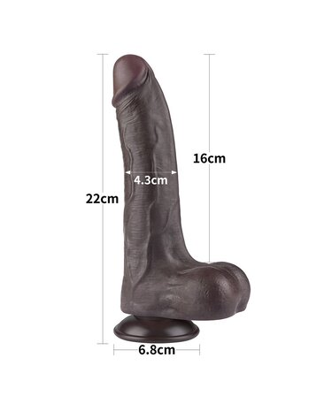 LoveToy Dildo met glijdende huid - Realistische dildo 22 cm Ø 4,3 cm