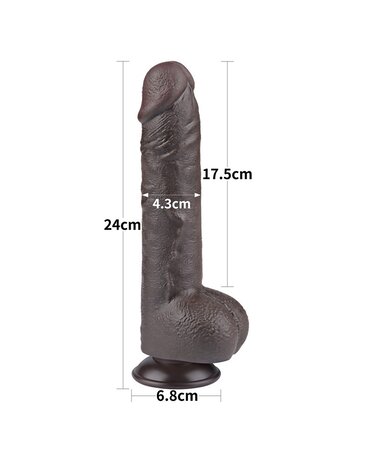 LoveToy Gode coulissant 24 cm (Ø 4,3 cm) - Noir
