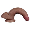 LoveToy Gode double couche en silicone 18,5 cm (Ø 3,7 cm) - Marron
