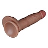 LoveToy Gode double couche en silicone 18,5 cm (Ø 3,7 cm) - Marron