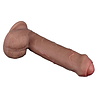 LoveToy Gode double couche en silicone 20,5 cm (Ø 4 cm) - Marron