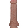 LoveToy Gode double couche en silicone 20,5 cm (Ø 4 cm) - Marron